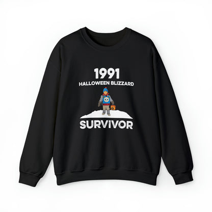 1991 Halloween Blizzard Survivor Crewneck Sweatshirt Unisex