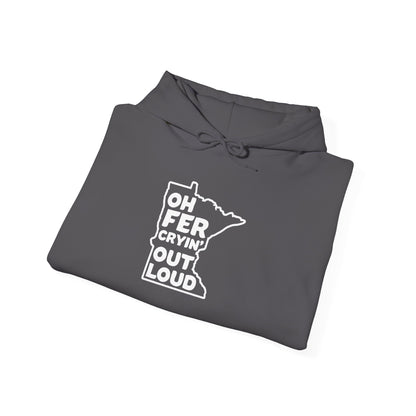 Oh Fer Cryin Out Loud Minnesota hoodie with white state design - product view 17