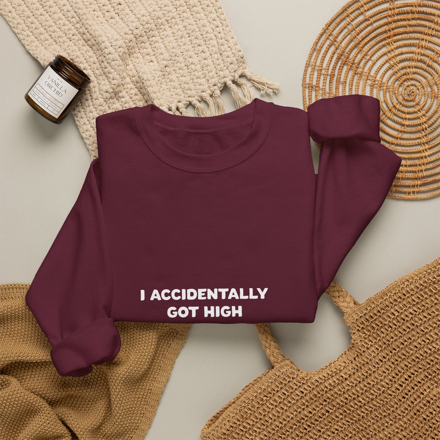 Accidentally legalized edibles Minnesota crewneck with pink gummy bear - product view 10