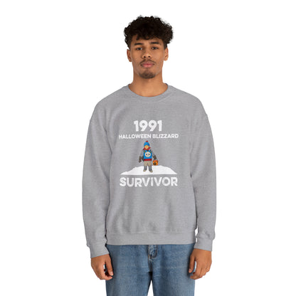 1991 Halloween Blizzard Survivor Crewneck Sweatshirt Unisex