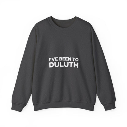I've Been to Duluth Minnesota crewneck sweatshirt in a dark color - product view 4