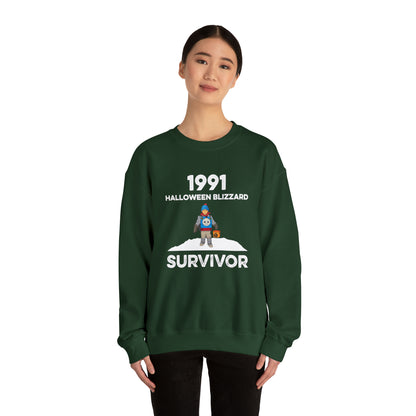 1991 Halloween Blizzard Survivor Crewneck Sweatshirt Unisex