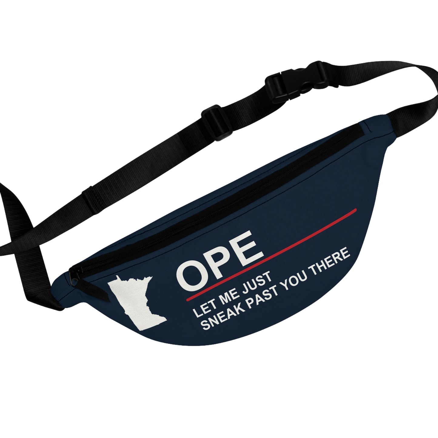 Navy Ope let me just sneak past you there Minnesota fanny pack