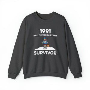 1991 Halloween Blizzard Survivor Crewneck Sweatshirt Unisex
