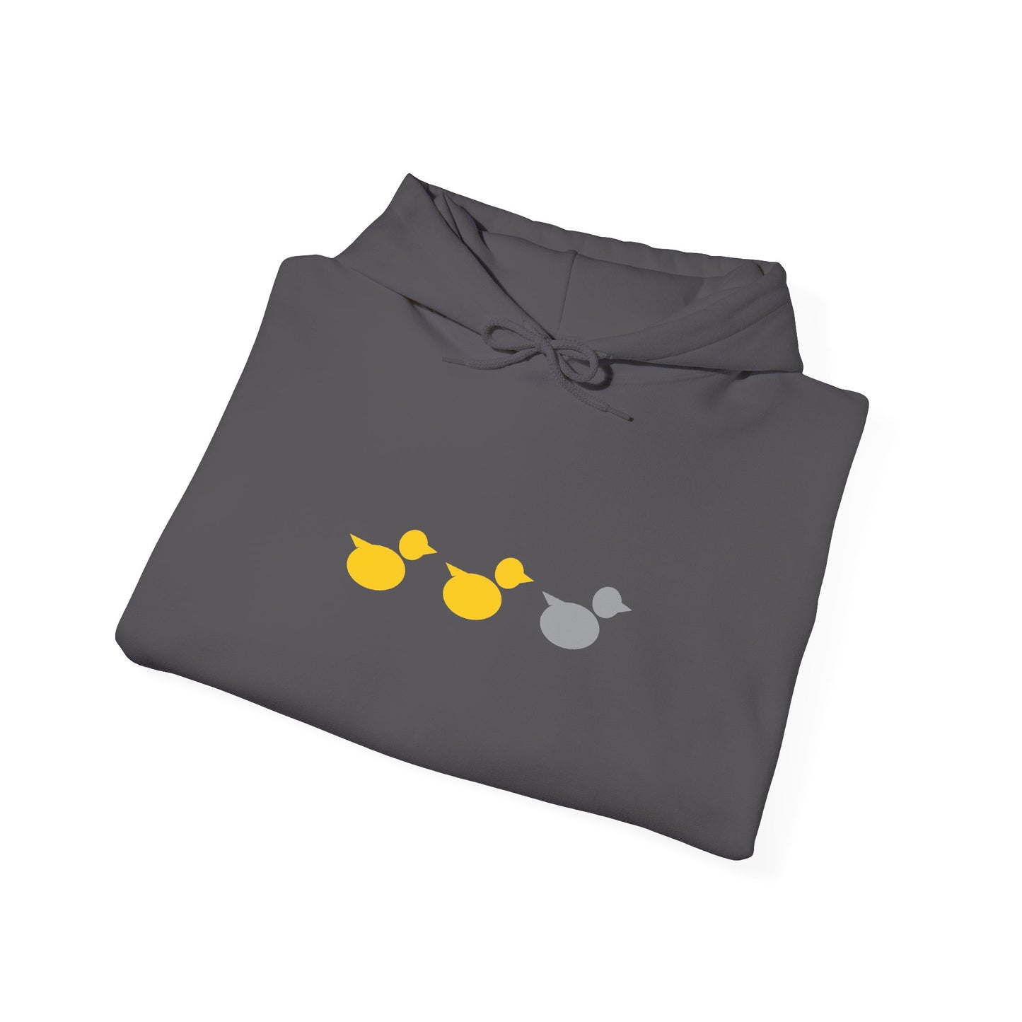 Duck Duck Gray Duck Minnesota hoodie with yellow and gray duck icons