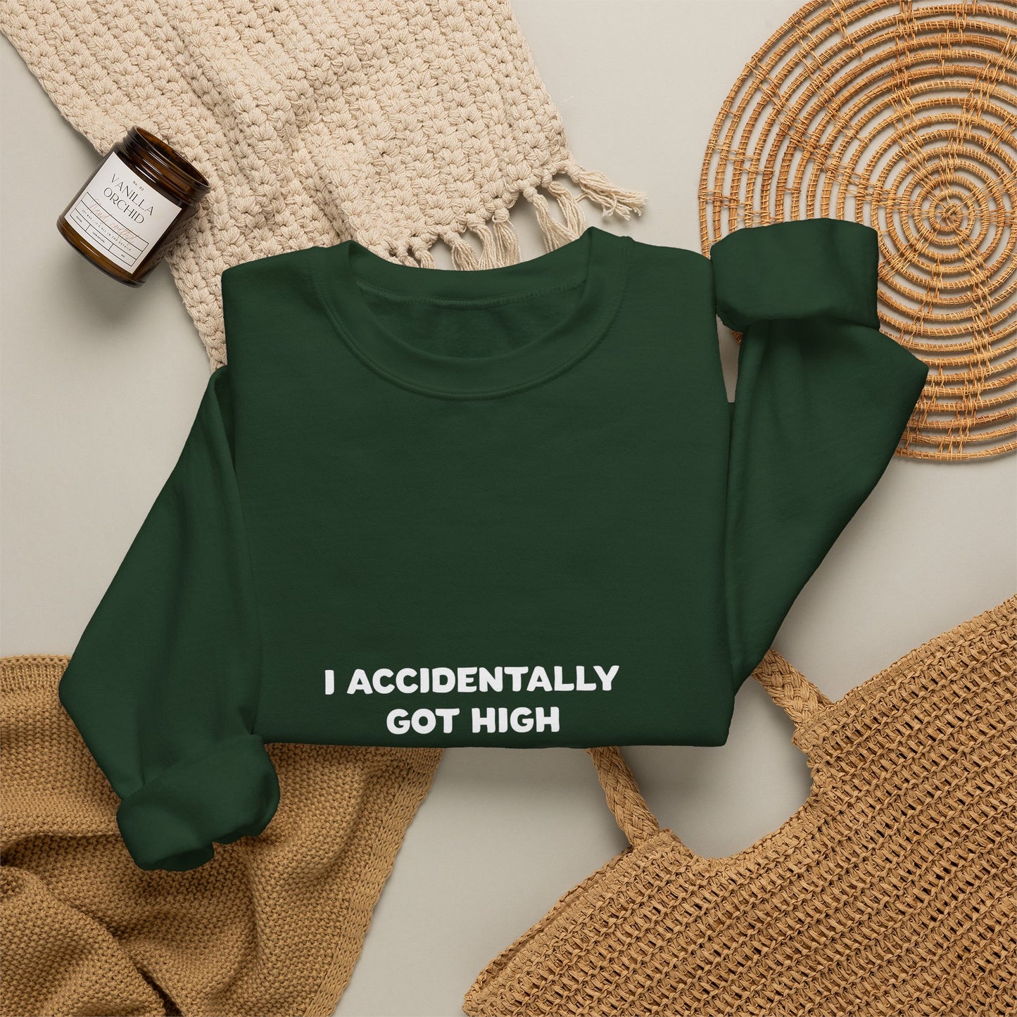Accidentally legalized edibles Minnesota crewneck with pink gummy bear - product view 13