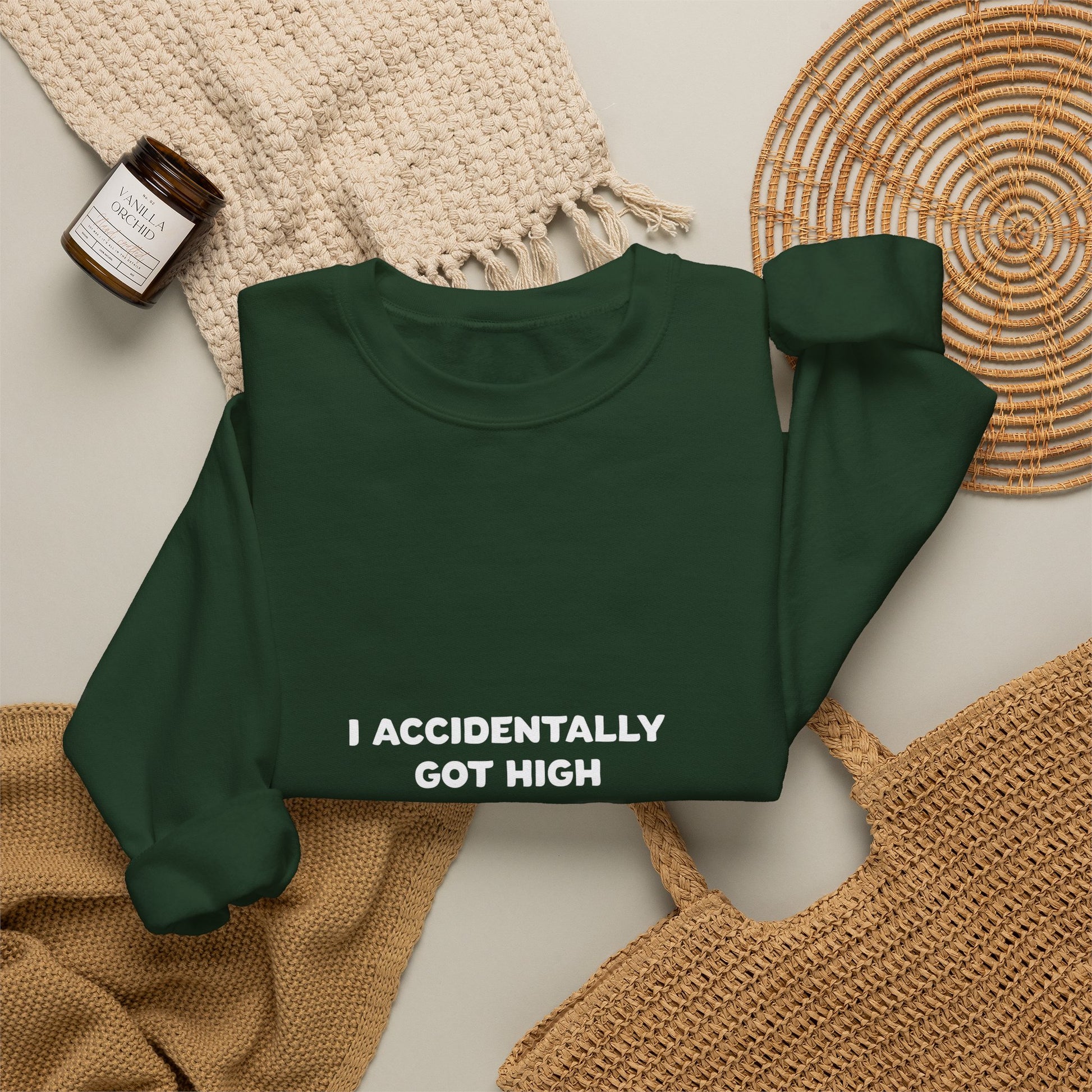 Accidentally legalized edibles Minnesota crewneck with pink gummy bear - product view 29
