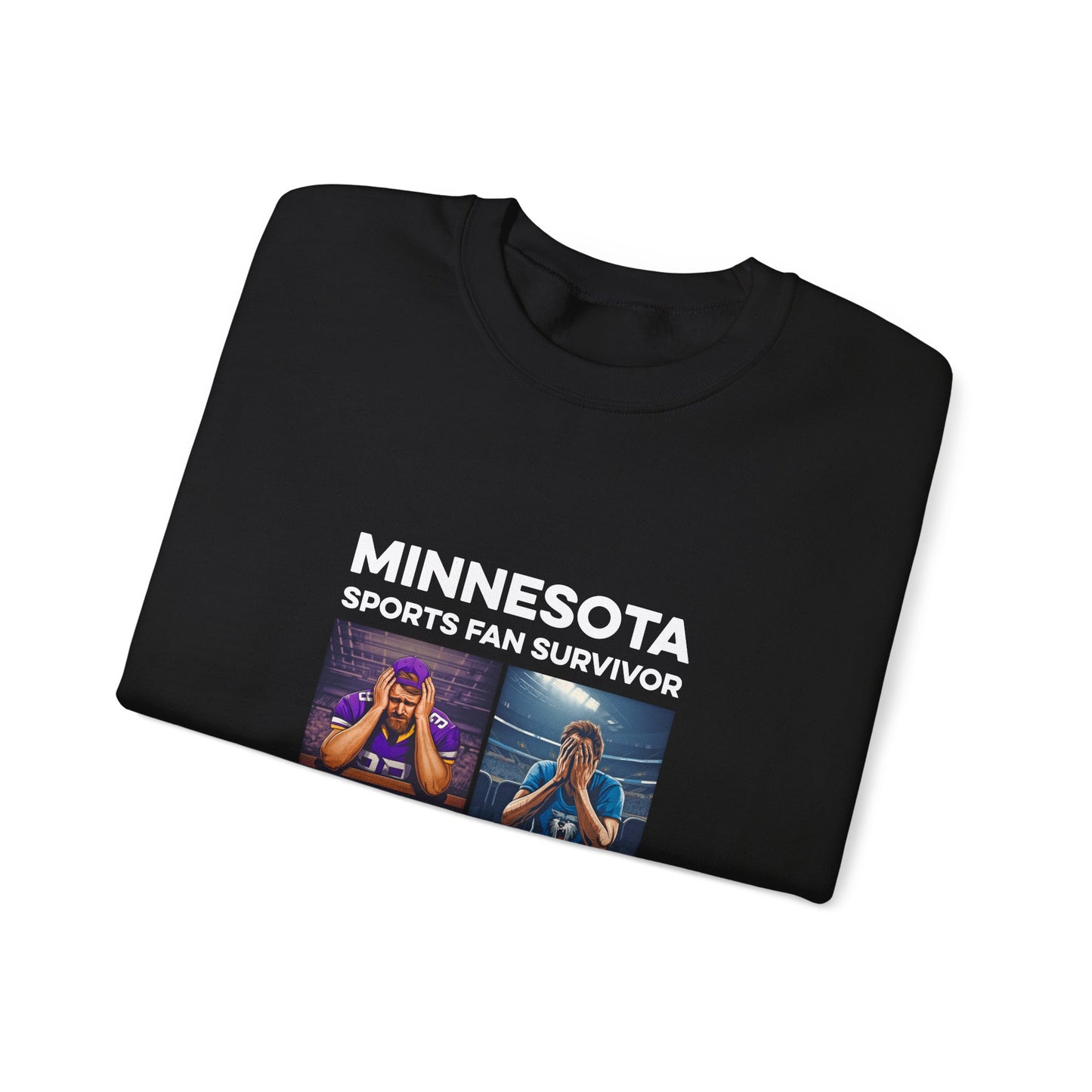 Minnesota Sports Fan Survivor crewneck sweatshirt with full-color design - product view 6