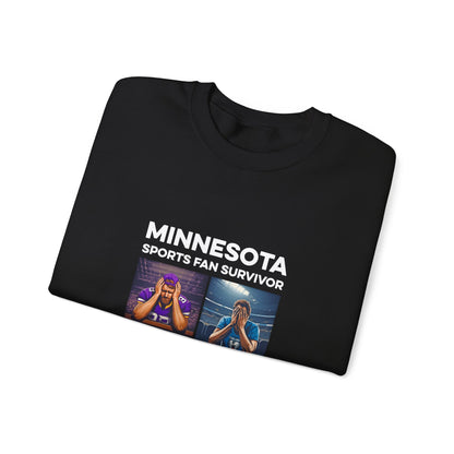 Minnesota Sports Fan Survivor crewneck sweatshirt with full-color design - product view 6