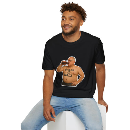 Balls To The Walz - Funny Tim Walz T-Shirt