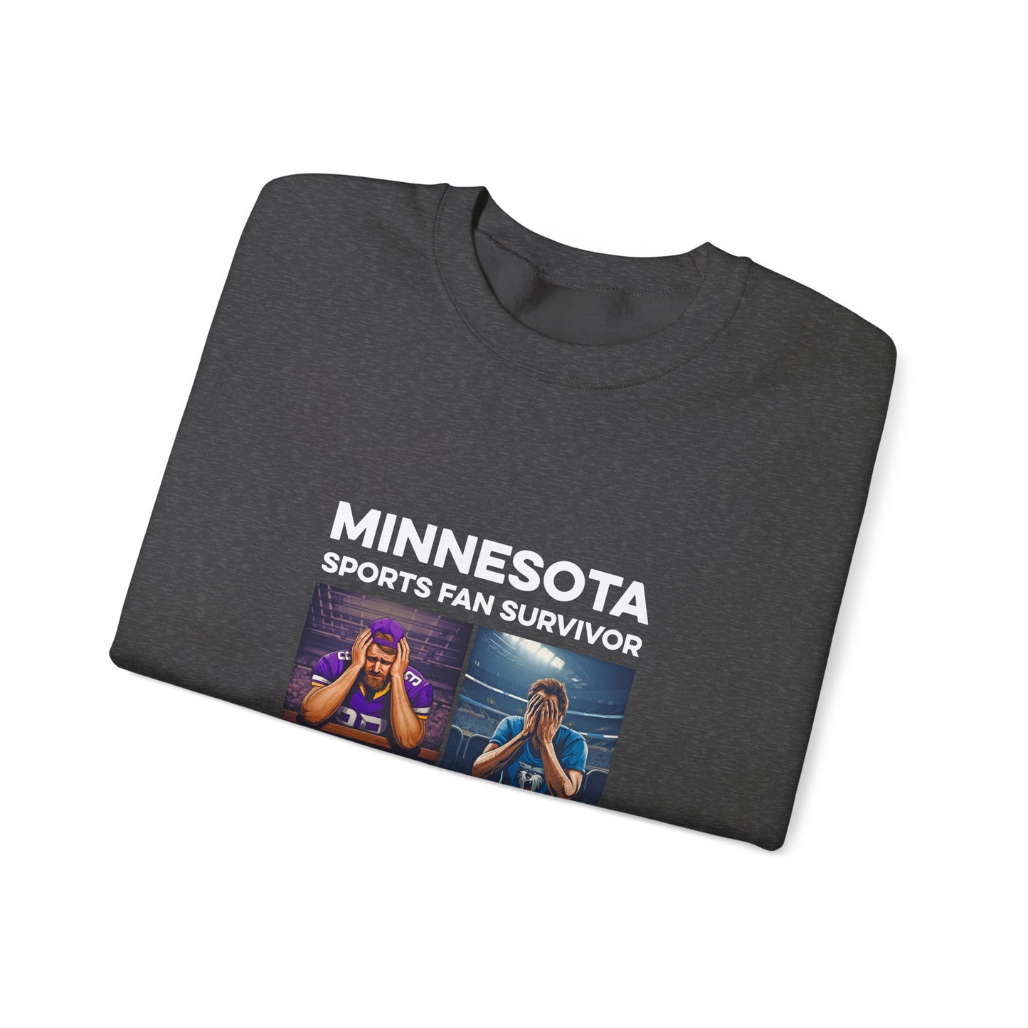 Minnesota Sports Fan Survivor crewneck sweatshirt with full-color design - product view 15