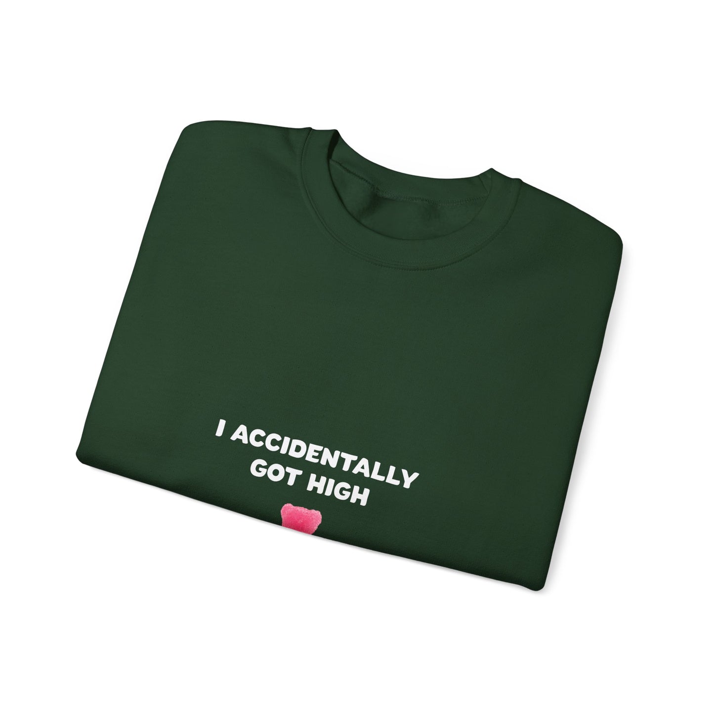 Accidentally legalized edibles Minnesota crewneck with pink gummy bear - product view 28