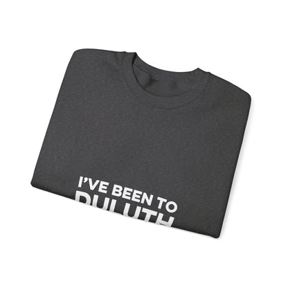 I've Been to Duluth Minnesota crewneck sweatshirt in a dark color - product view 15