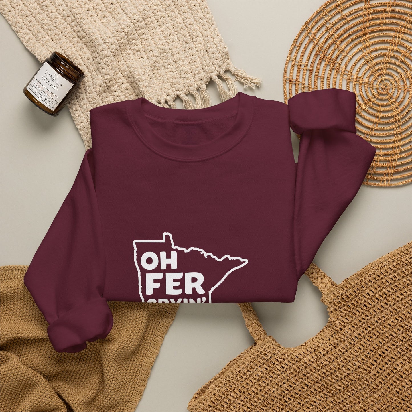 Oh Fer Cryin Out Loud Minnesota crewneck sweatshirt - product view 10