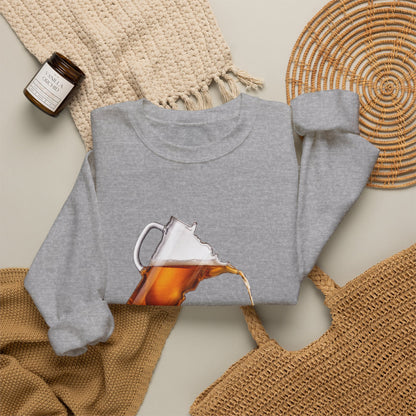 Drink Local Minnesota beer crewneck sweatshirt with state-shaped pitcher design - product view 10
