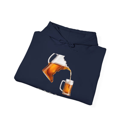 Drink Local Minnesota beer hoodie with state-shaped pitcher design - product view 16