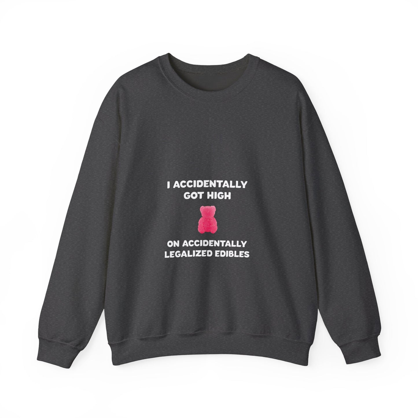 Accidentally legalized edibles Minnesota crewneck with pink gummy bear - product view 20