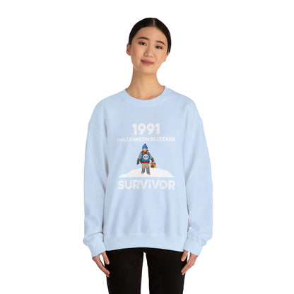 1991 Halloween Blizzard Survivor Crewneck Sweatshirt Unisex