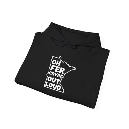 Oh Fer Cryin Out Loud Minnesota hoodie with white state design - product view 8