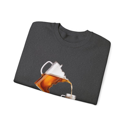 Drink Local Minnesota beer crewneck sweatshirt with state-shaped pitcher design - product view 12