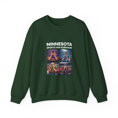 Minnesota Sports Fan Survivor crewneck sweatshirt with full-color design - product view 3