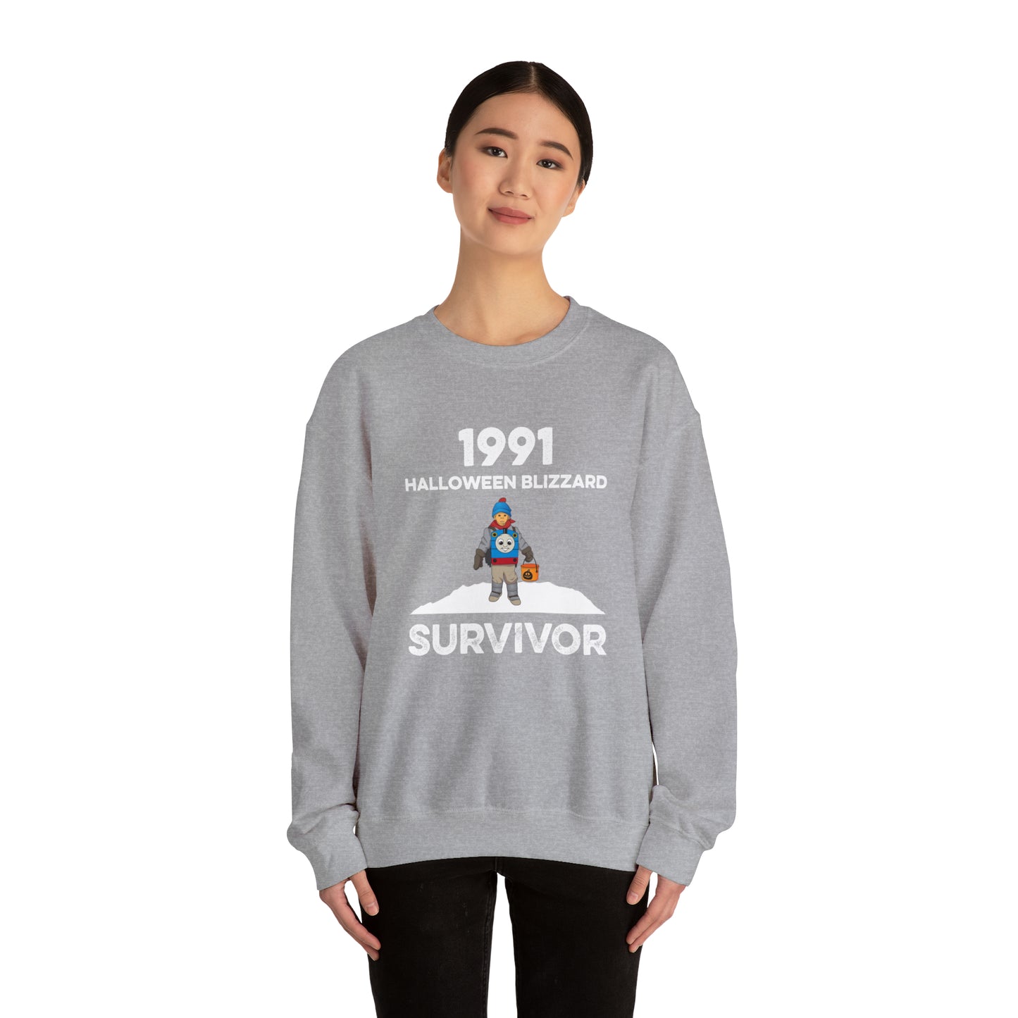 1991 Halloween Blizzard Survivor Crewneck Sweatshirt Unisex