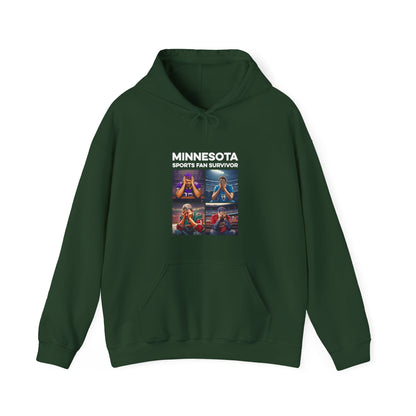 Minnesota Sports Fan Survivor hoodie with full-color fan collage - product view 2