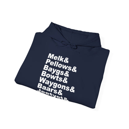 Melk Pellow Bayg funny Minnesota accent hoodie