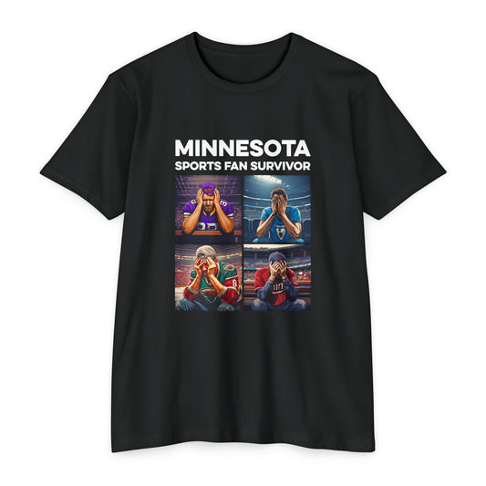 Minnesota Sports Fan Survivor - Unisex T-Shirt - CVC Black / XS - Ope Life