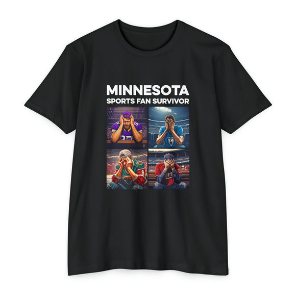 Minnesota Sports Fan Survivor - Unisex T-Shirt - CVC Black / XS - Ope Life