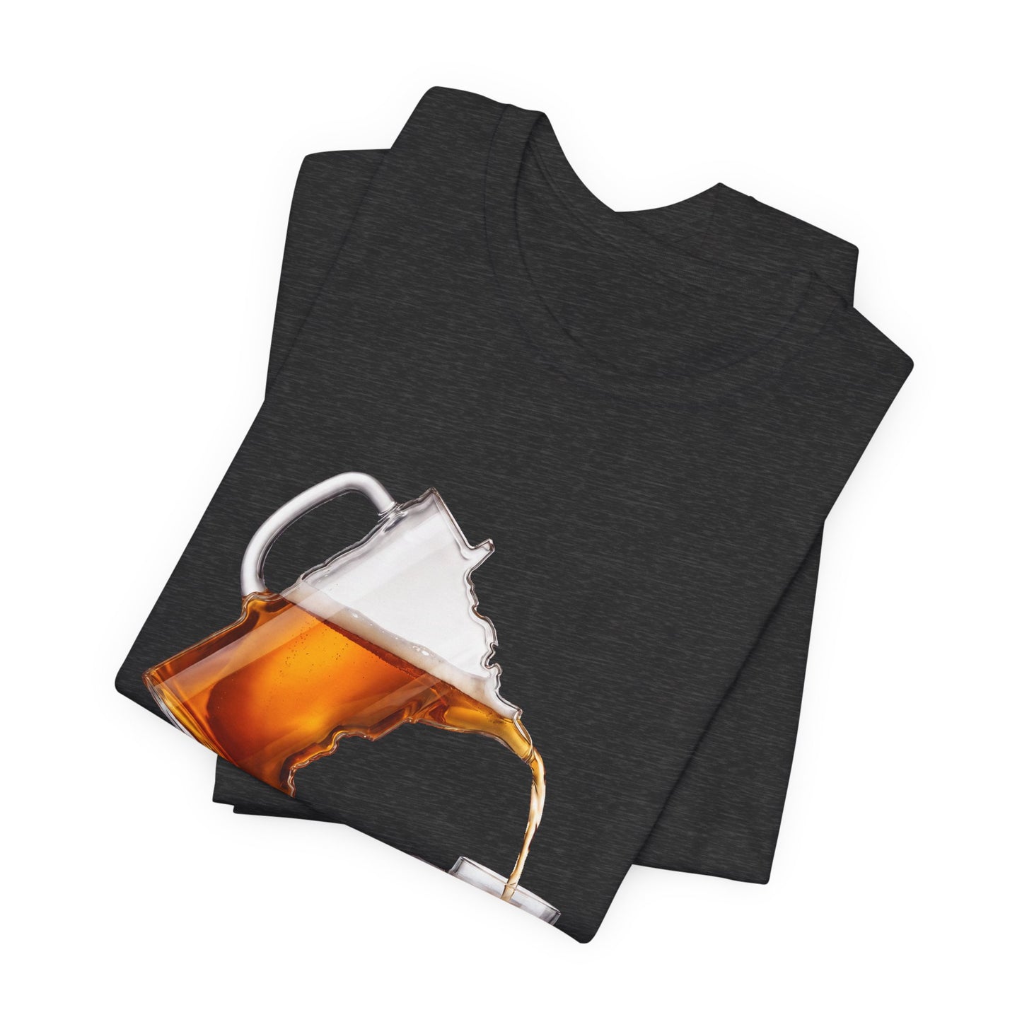 Drink Local Minnesota beer T-shirt with state-shaped pitcher design - product view 12