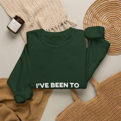 I've Been to Duluth Minnesota crewneck sweatshirt in a dark color - product view 13