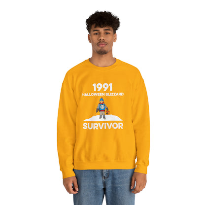 1991 Halloween Blizzard Survivor Crewneck Sweatshirt Unisex