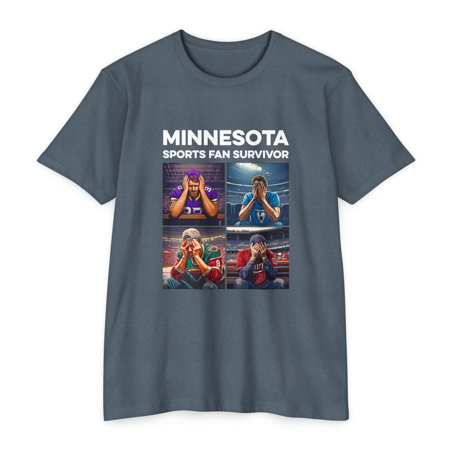 Minnesota Sports Fan Survivor - Unisex T-Shirt - CVC Indigo / XS - Ope Life