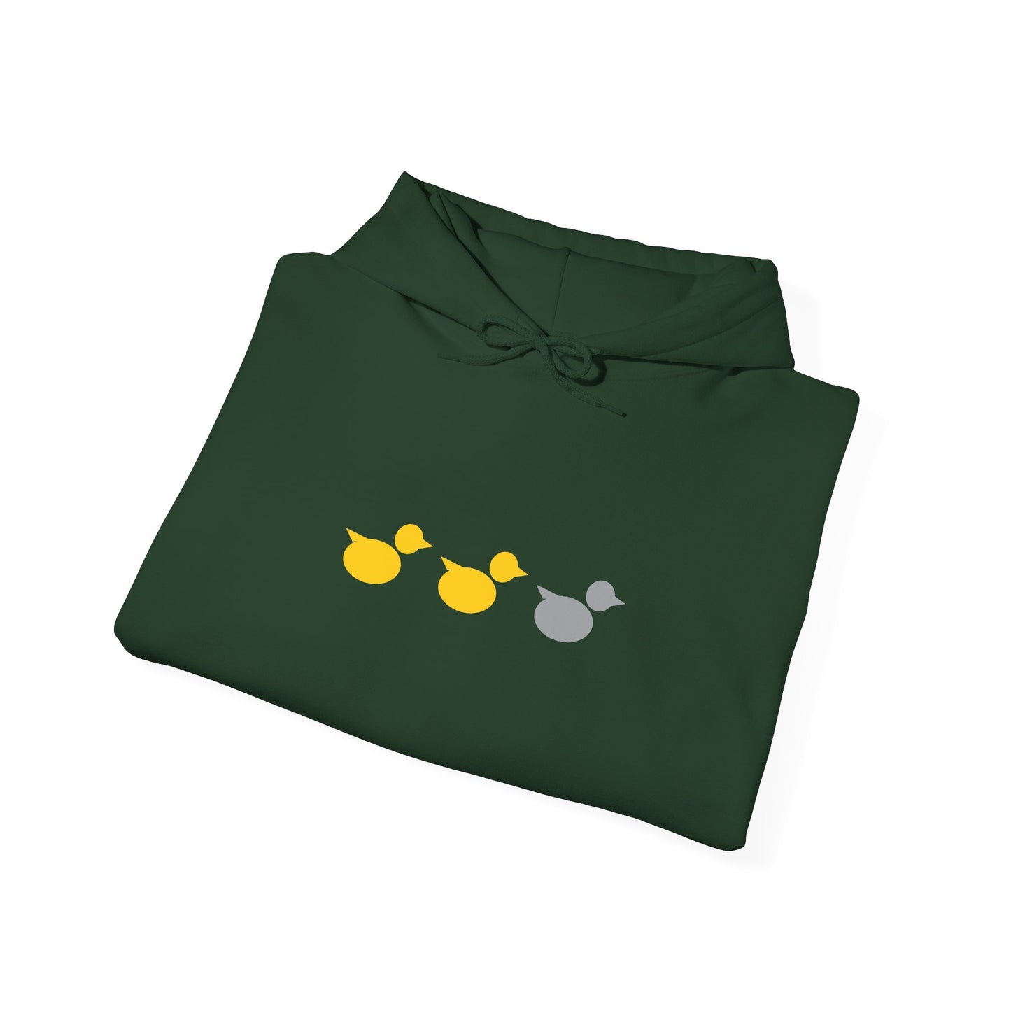 Duck Duck Gray Duck Minnesota hoodie with yellow and gray duck icons