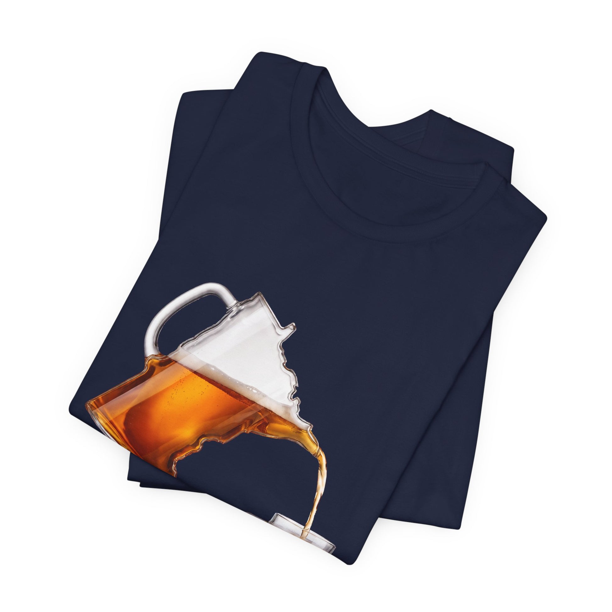 Drink Local Minnesota beer T-shirt with state-shaped pitcher design - product view 15