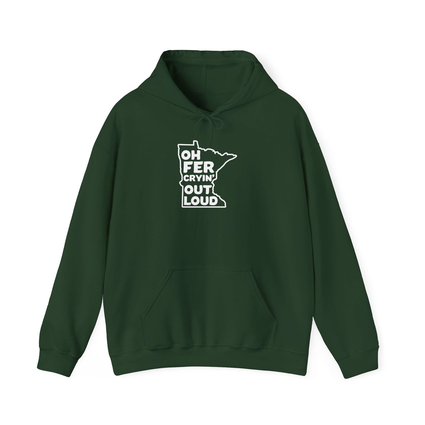 Oh Fer Cryin Out Loud Minnesota hoodie with white state design - product view 2
