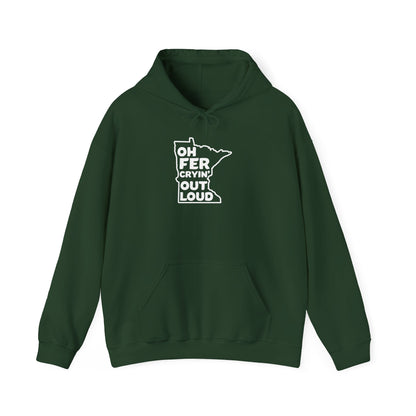 Oh Fer Cryin Out Loud Minnesota hoodie with white state design - product view 2
