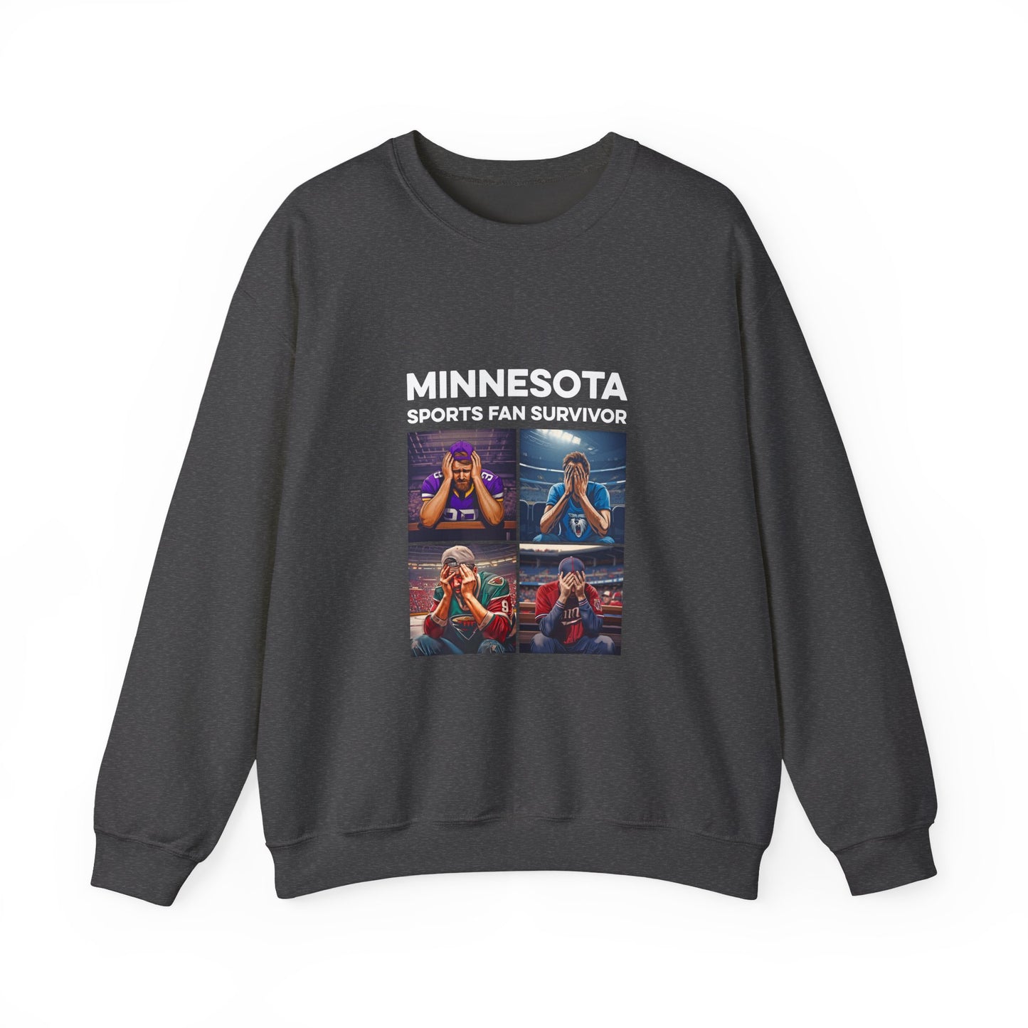 Minnesota Sports Fan Survivor crewneck sweatshirt with full-color design - product view 4