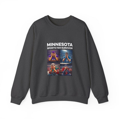 Minnesota Sports Fan Survivor crewneck sweatshirt with full-color design - product view 4