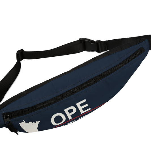 Navy Ope let me just sneak past you there Minnesota fanny pack - product view 2