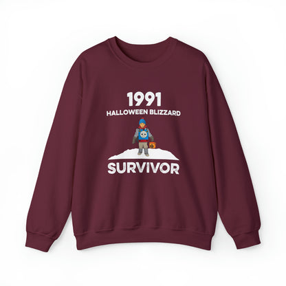 1991 Halloween Blizzard Survivor Crewneck Sweatshirt Unisex