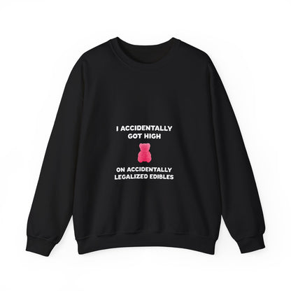 Accidentally legalized edibles Minnesota crewneck with pink gummy bear - product view 17