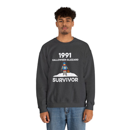 1991 Halloween Blizzard Survivor Crewneck Sweatshirt Unisex