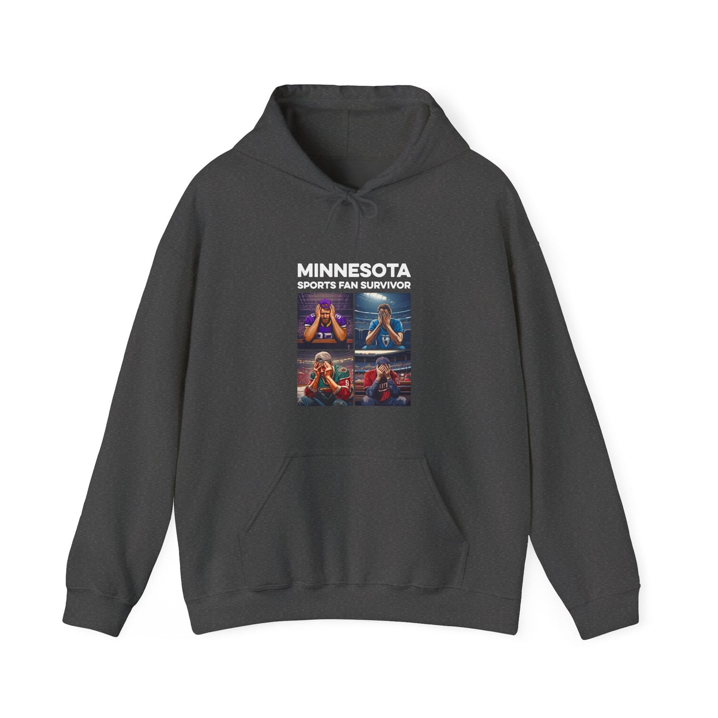 Minnesota Sports Fan Survivor hoodie with full-color fan collage - product view 3