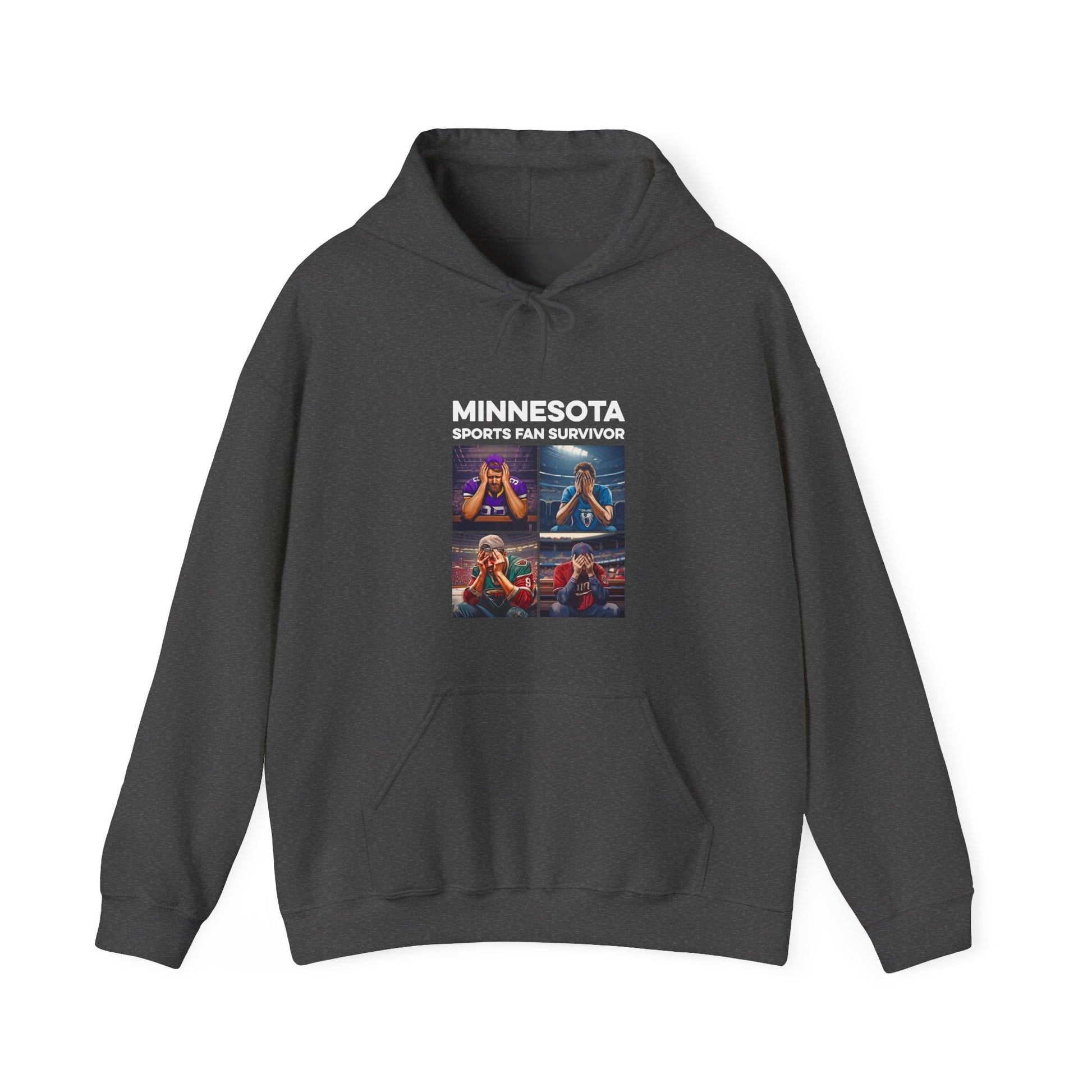 Minnesota Sports Fan Survivor hoodie with full-color fan collage - product view 3