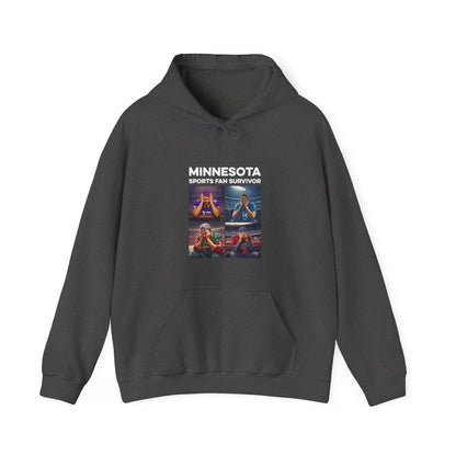 Minnesota Sports Fan Survivor hoodie with full-color fan collage - product view 3