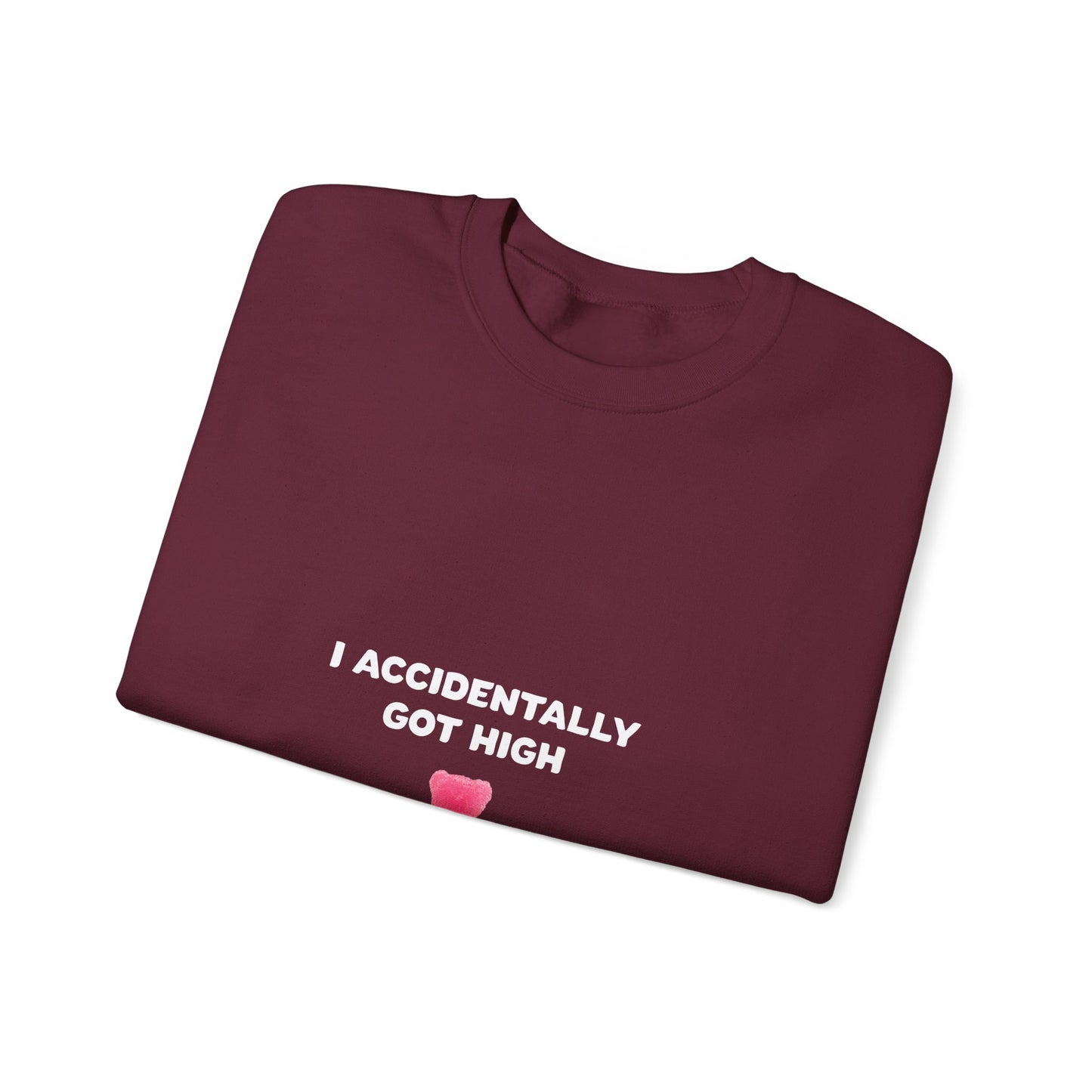Accidentally legalized edibles Minnesota crewneck with pink gummy bear - product view 9