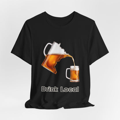 Drink Local Minnesota beer T-shirt with state-shaped pitcher design - product view 7