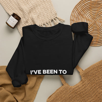 I've Been to Duluth Minnesota crewneck sweatshirt in a dark color - product view 7